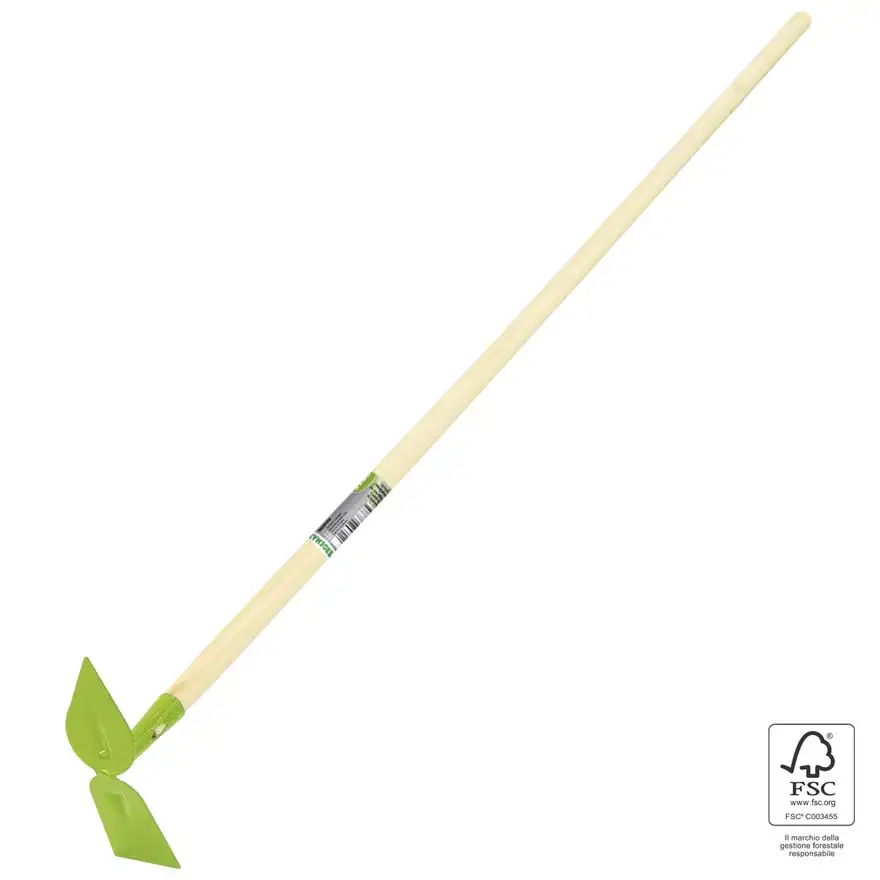 Square and heart hoe with FSC® wooden handle