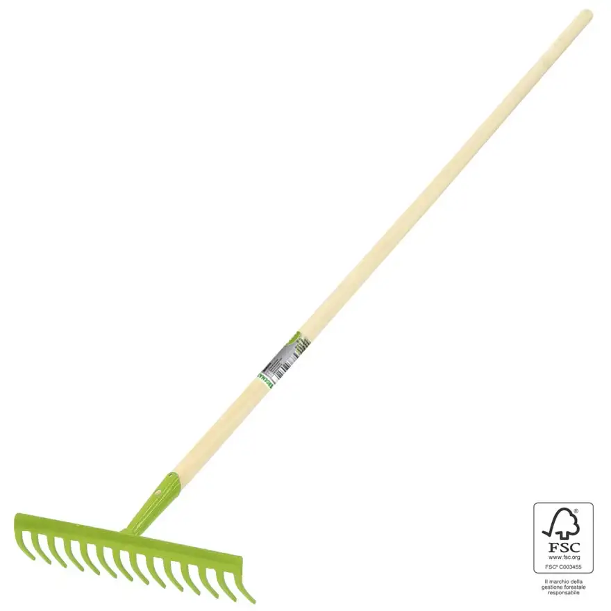 14 tooth rake with FSC® wooden handle