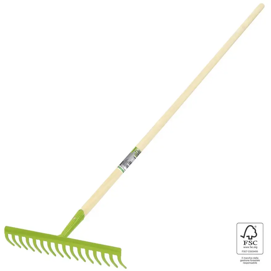 16 tooth rake with FSC® wooden handle