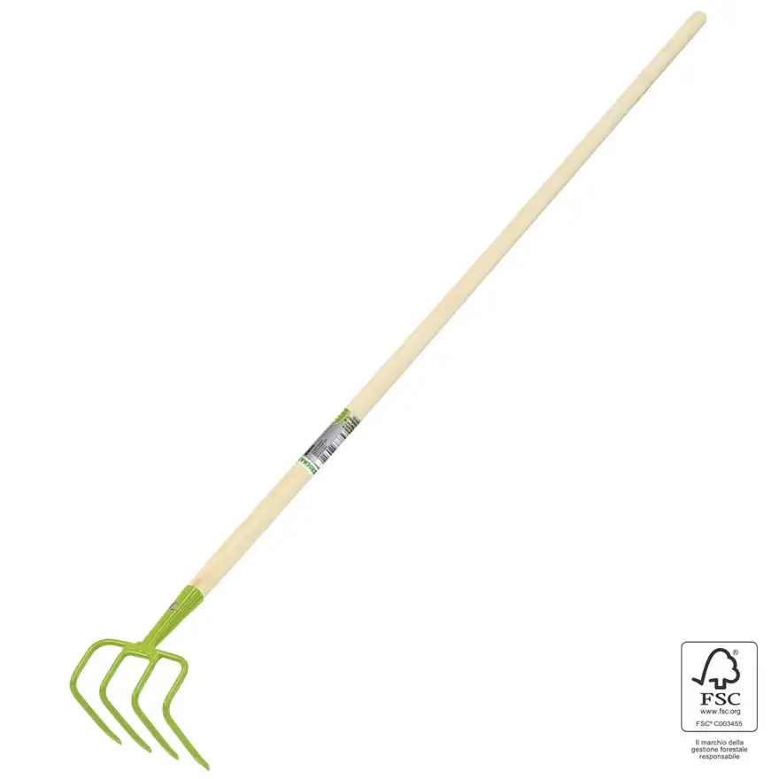 4-tooth cultivator with FSC® wooden handle