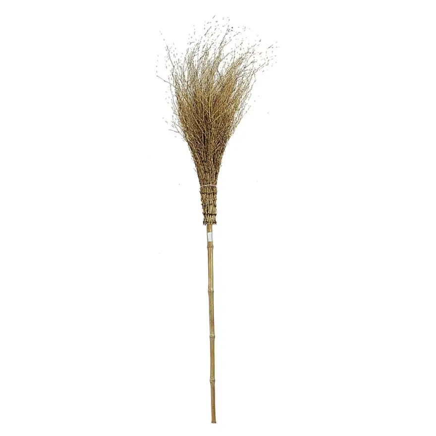 Outdoor bamboo broom with handle