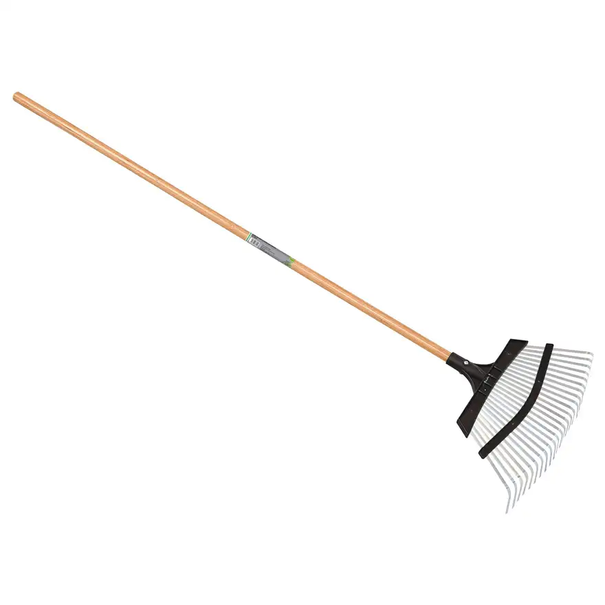 grass and leaf broom with handle
