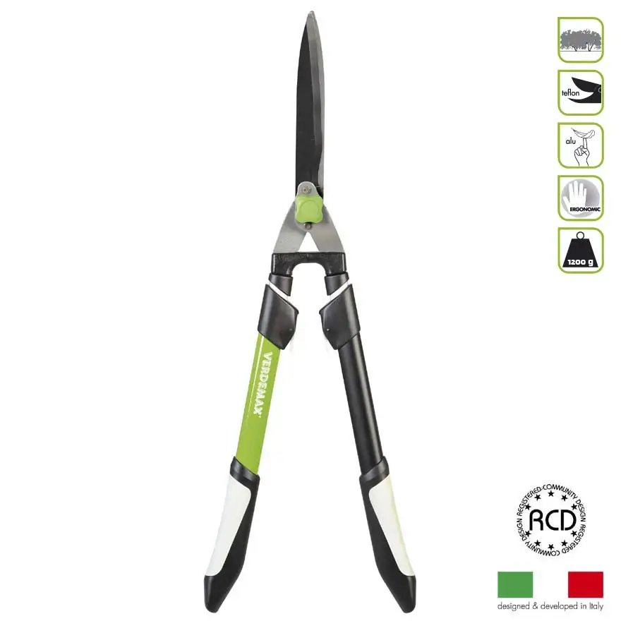 Hedge trimmer wavy blades telescopic handle