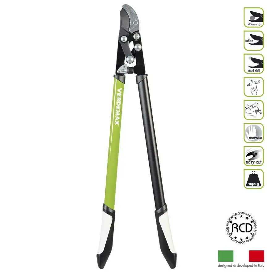 Flail loppers with swing transmission