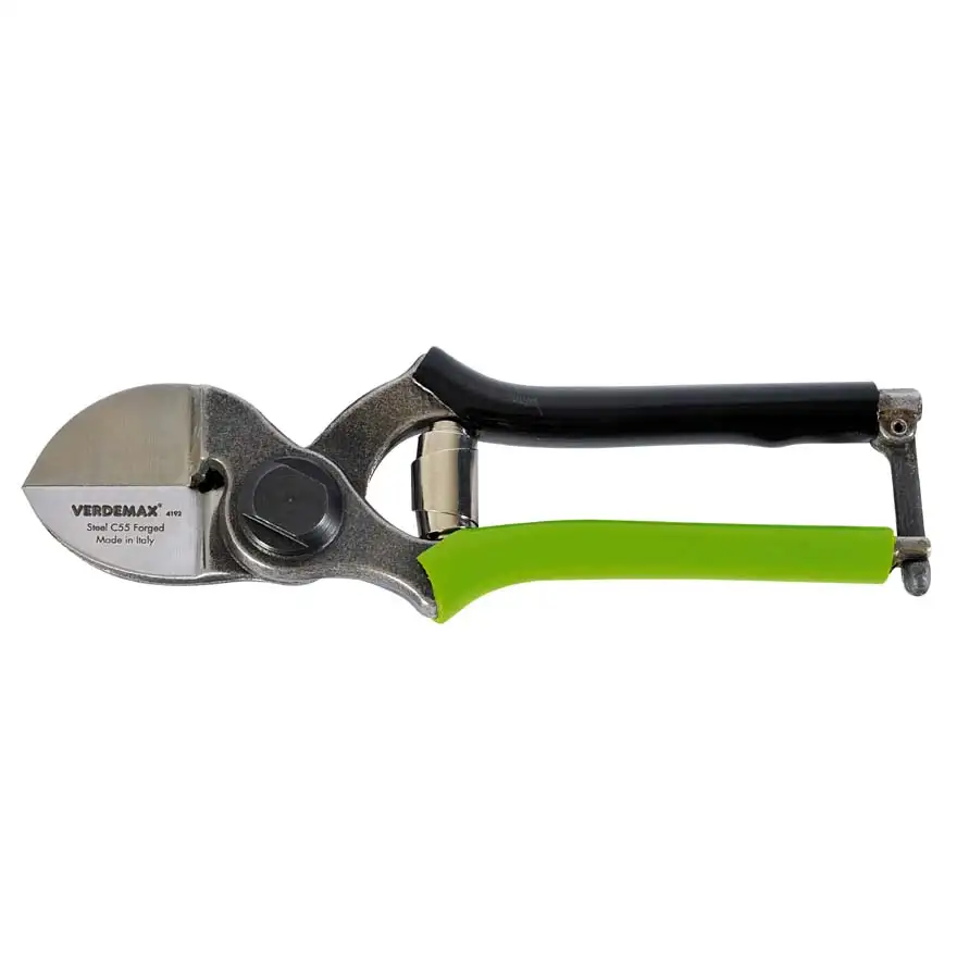 Double-edged scissors with off-center fulcrum