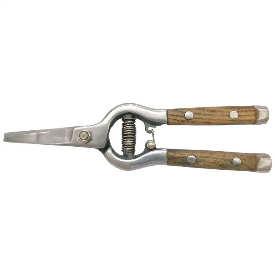 FLOWER SCISSORS WITH WOODEN HANDLE