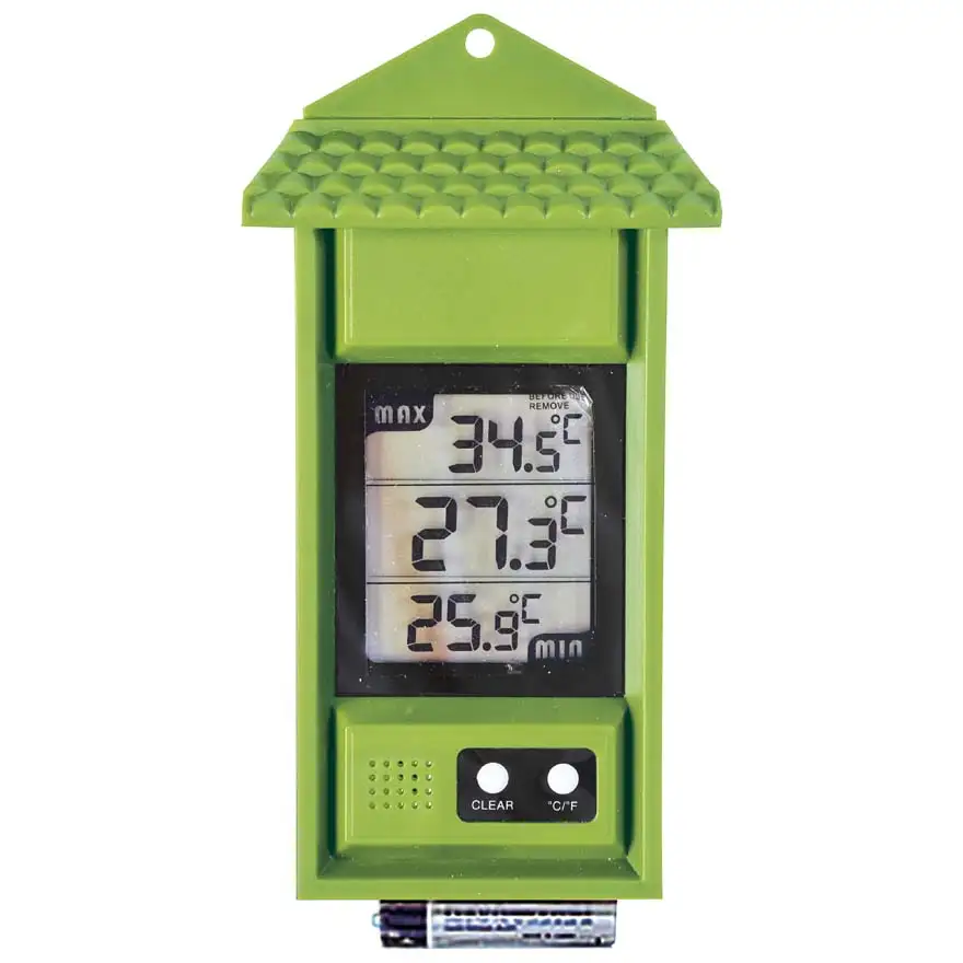 Plastic digital min-max thermometer