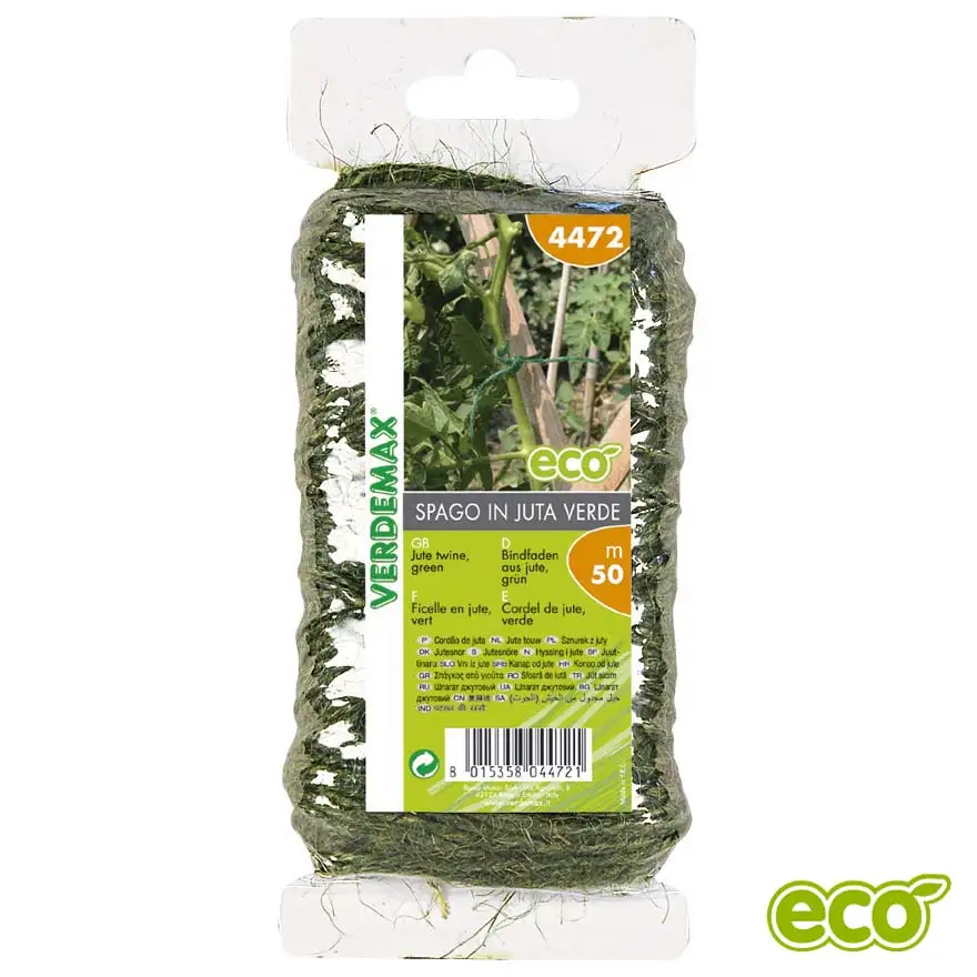 Green-colored jute twine