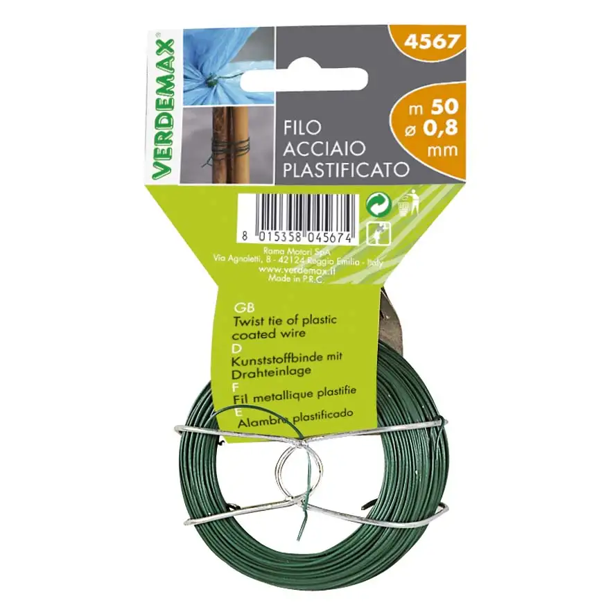 Round wire made of plasticized steel