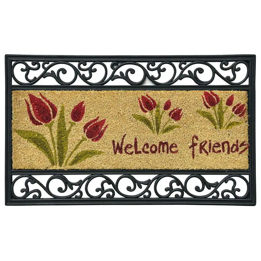 DOORMAT WITH TULIPS