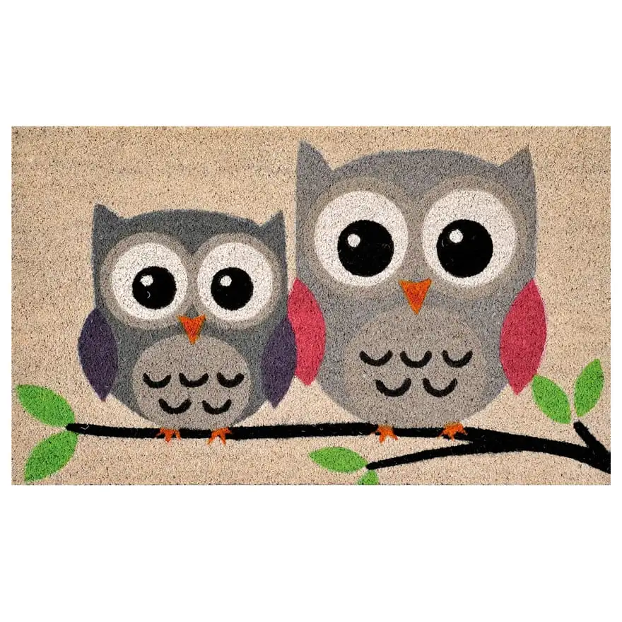 DOORMAT WITH OWLS