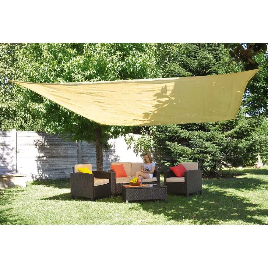 Beige square shade cloth kit