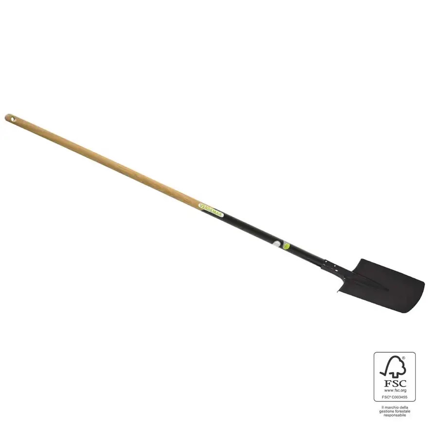 Square spade with long handle in FSC® wood
