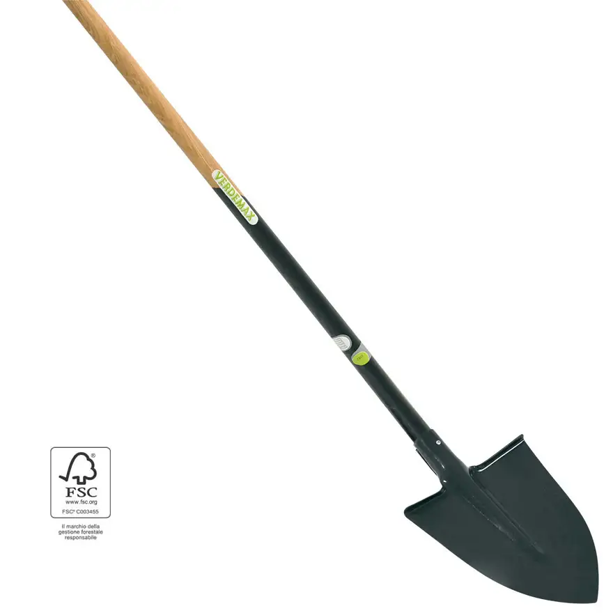 Pointed shovel-spade with FSC® wooden handle