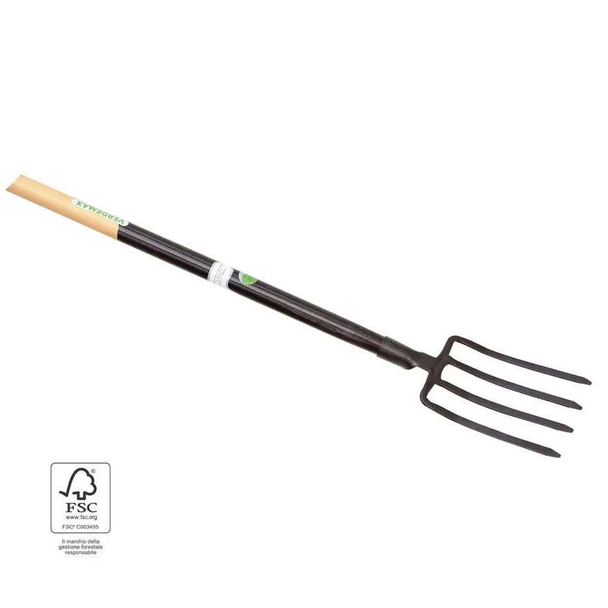 Soil fork with FSC® wooden handle
