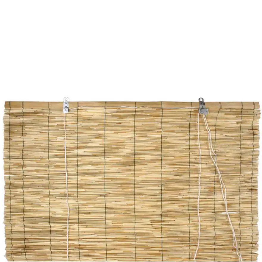 Natural bamboo roller shutter tied with nylon thread