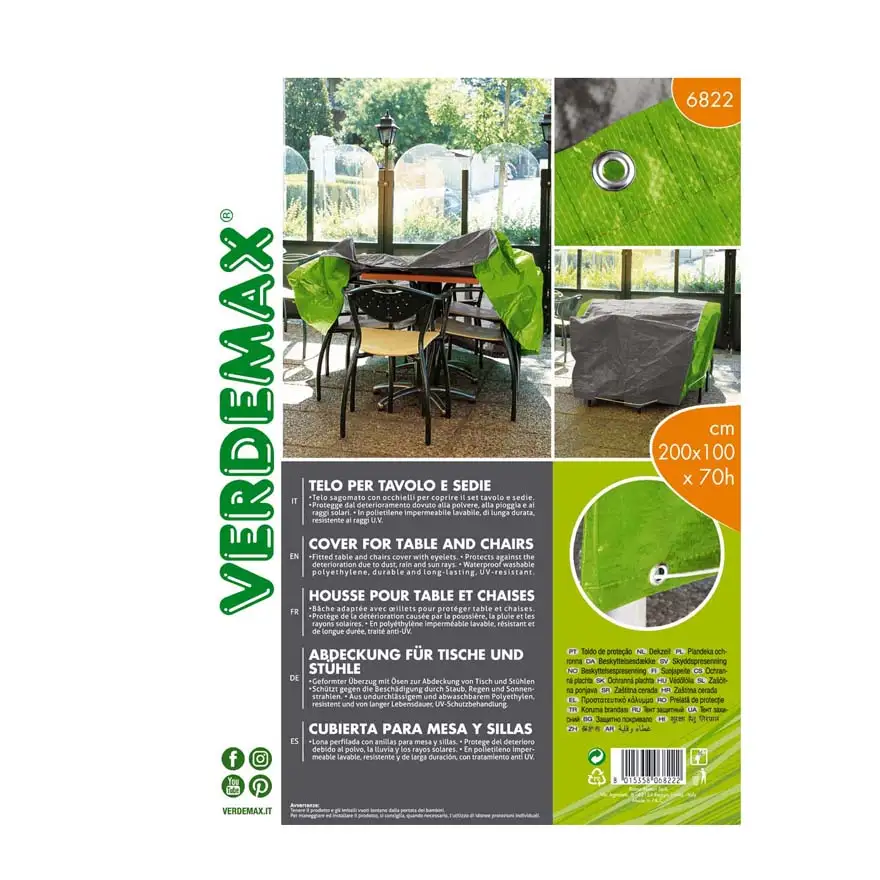 Rectangular cloth for table and chairs