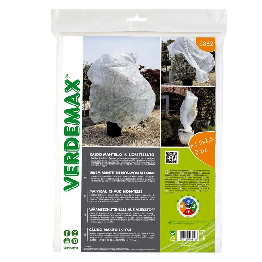 Warm cloak in 17 g/m2 non-woven fabric