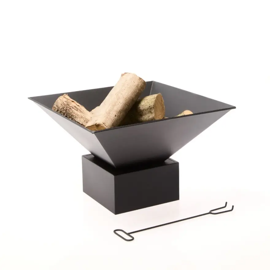 SQUARED METAL BRAZIER 50 CM